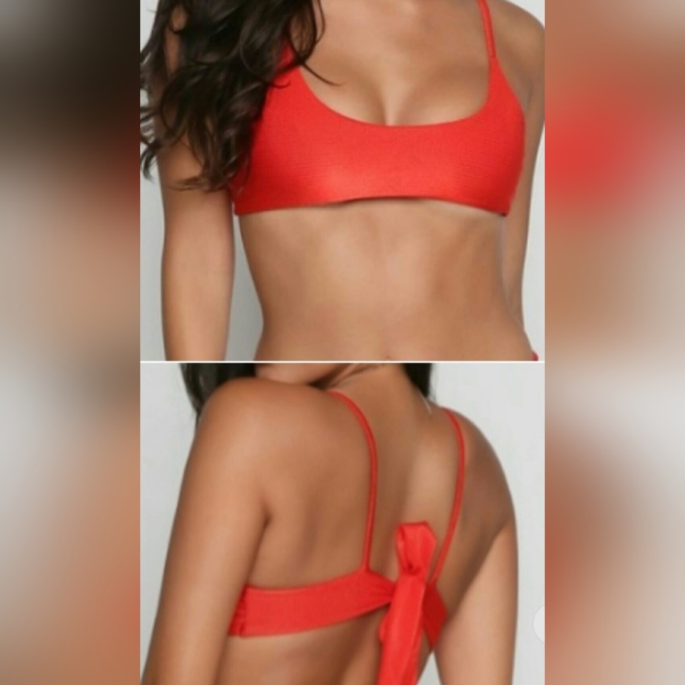 Red Women's Swim Top